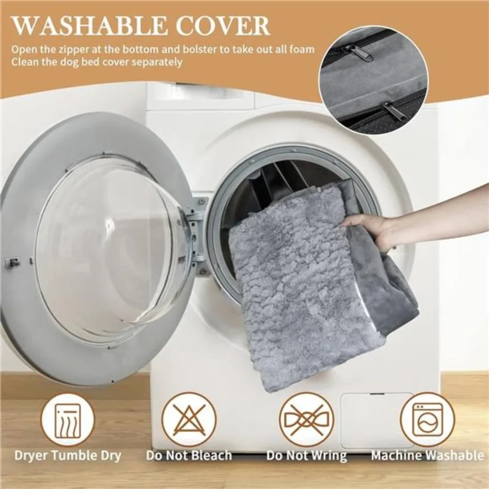 Large Dog Beds Waterproof Orthopedic Foam Dog Beds with Washable Removable Cover